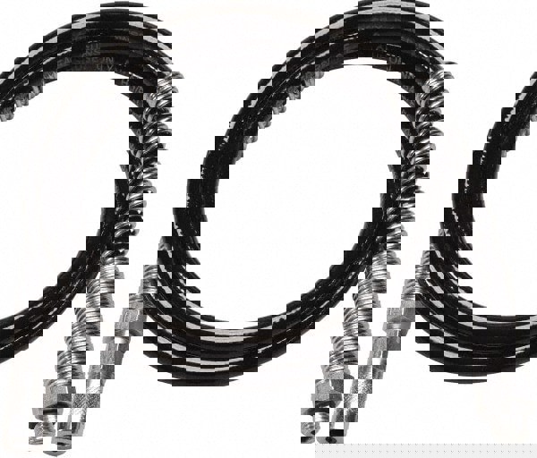 4' Long, 10,000 psi Operating Pressure, Steel Grease Gun Hose